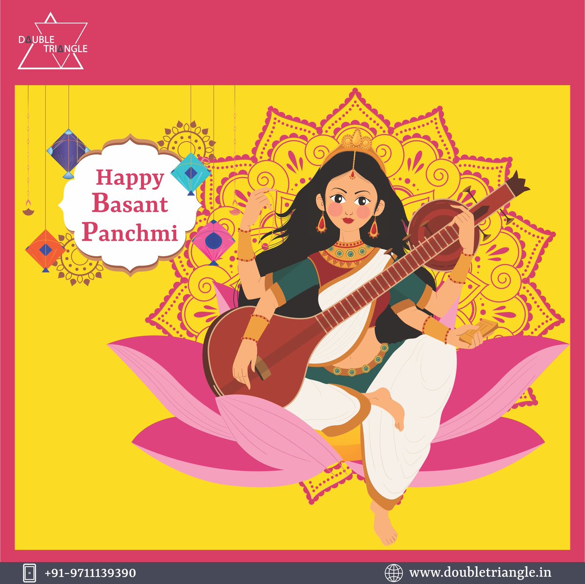 double_triangle's tweet photo. May you fly as high as a kite when the season of fresh air and knowledge arrives. Double triangle wishes you all a very happy basant panchami. 

Make your business rise up high in the sky with Double Triangle. Contact us for your digital marketing requirements. https://t.co/c2QzXDxSTM