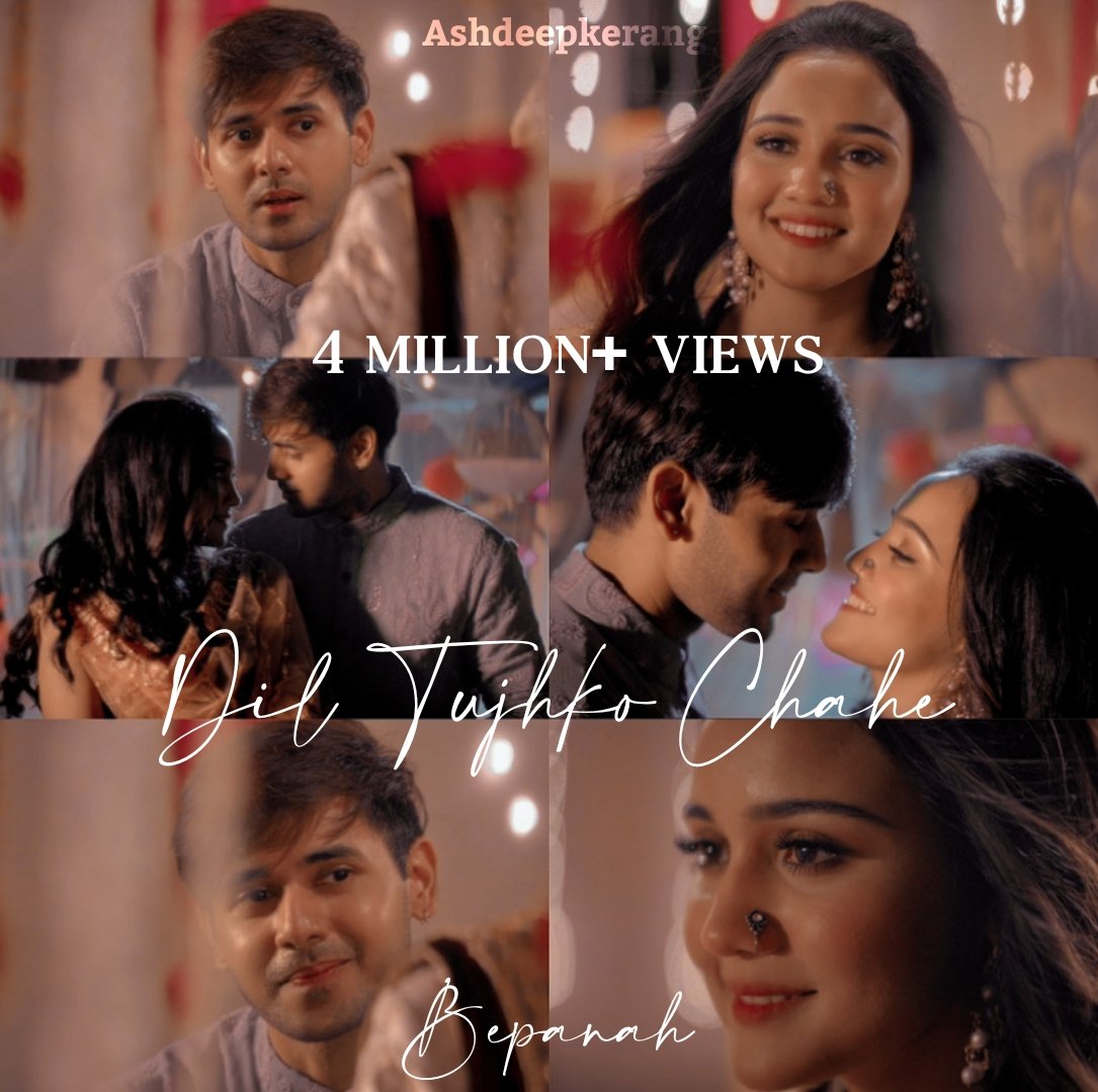 ashdeepkerang's tweet photo. AND IT'S 4 MILLION VIEWS ON "DIL TUJHKO CHAHE"❤😭🍀 

Congratulations fam we did it .I'm so so proud of you all❤🙌 

@Ashisinghh @irandeeprai 
#AshDeep #AshDeepMV 
#DilTujhkoChahe 
#YehUnDinonKiBaatHai https://t.co/QzyZr20GuS