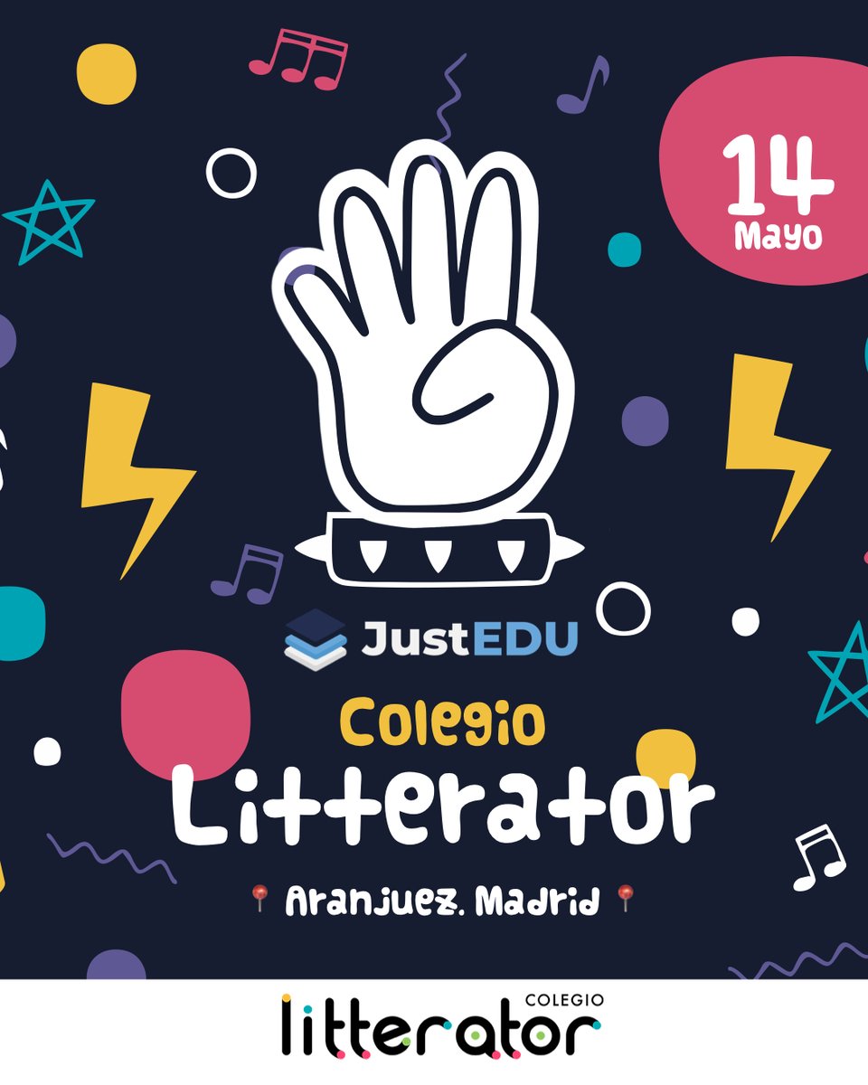 JustEDU (@justedues) on Twitter photo Este año #justedu cambia de sede.
Estamos muy contentos de anunciar que #justedu4 se traslada al <a href="/colelitterator/">Colegio Litterator</a> en📍Aranjuez. Encantados de poder disfrutar de esta nueva localización e increíbles instalaciones!
Muy pronto ℹ️ de hoteles amigos.
No te olvides👉🏽 1️⃣4️⃣ Mayo 📅 Este año #justedu cambia de sede.
Estamos muy contentos de anunciar que #justedu4 se traslada al <a href="/colelitterator/">Colegio Litterator</a> en📍Aranjuez. Encantados de poder disfrutar de esta nueva localización e increíbles instalaciones!
Muy pronto ℹ️ de hoteles amigos.
No te olvides👉🏽 1️⃣4️⃣ Mayo 📅