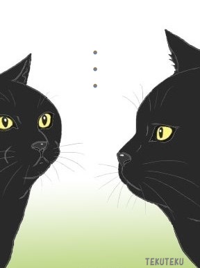 #双子の日 
🐈‍⬛🐈‍⬛
 #illustration 
 #オリジナルイラスト 