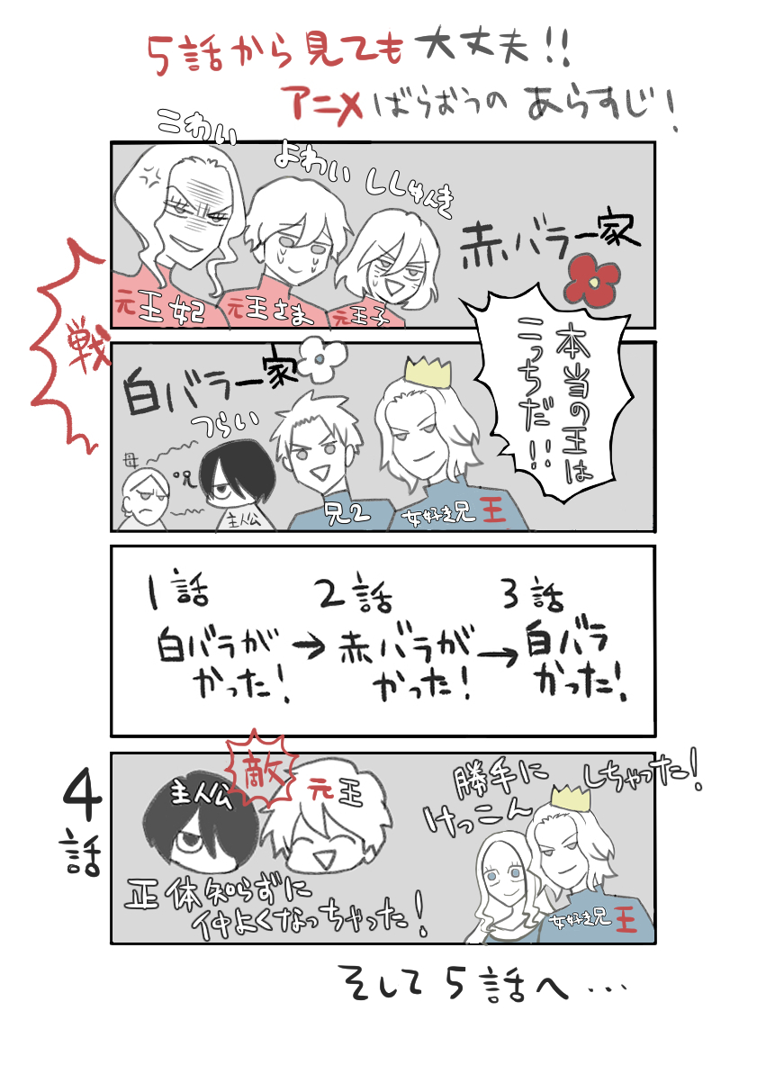 Twitter 上的 菅野文 薔薇王アニメと最終巻 ここからが本番 薔薇王の葬列 原作も史実も最初らへんがわかりにくいのであらすじ ネタバレ注意 で把握してればだいたいok 原作も今なら5巻まで 各電子書店さんで無料や半額で読めるらしいです Tokyomx 日22時半