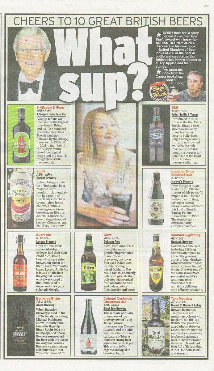 Bohem Brewery (@bohembrewery) on Twitter photo We're delighted that @ATJbeer has named <a href="/BohemBrewery/">Bohem Brewery</a> Amos as one of his Top Ten British Beers in <a href="/dailystar/">Daily Star</a> today. We're not sure who the gentleman in the dicky bow top left of the page is, but there's a pint waiting for him at the taproom whenever he's in town. Na zdravi! We're delighted that @ATJbeer has named <a href="/BohemBrewery/">Bohem Brewery</a> Amos as one of his Top Ten British Beers in <a href="/dailystar/">Daily Star</a> today. We're not sure who the gentleman in the dicky bow top left of the page is, but there's a pint waiting for him at the taproom whenever he's in town. Na zdravi!