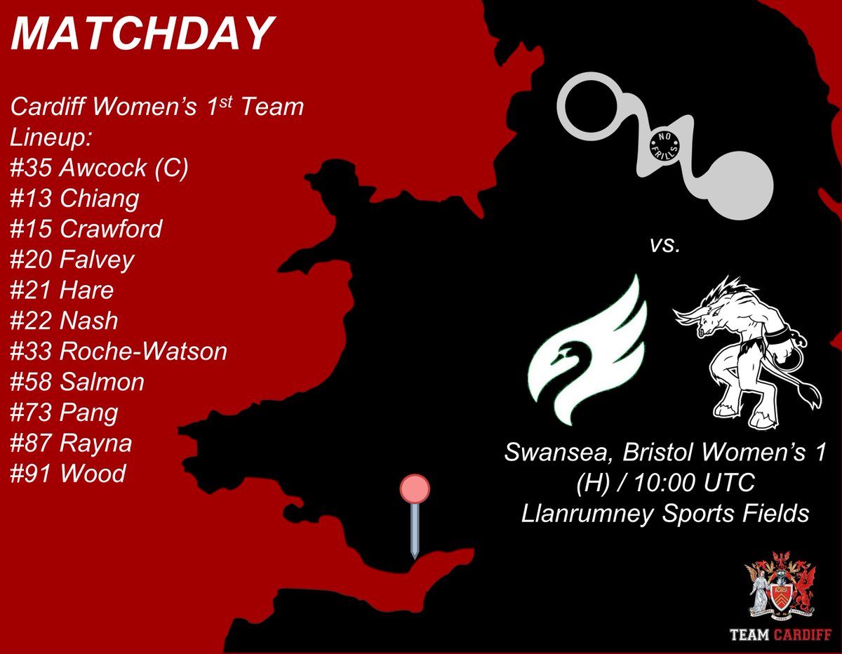 Our women's team for today's matches against Swansea and Bristol... Let's go!
#WRWB #TeamCardiff