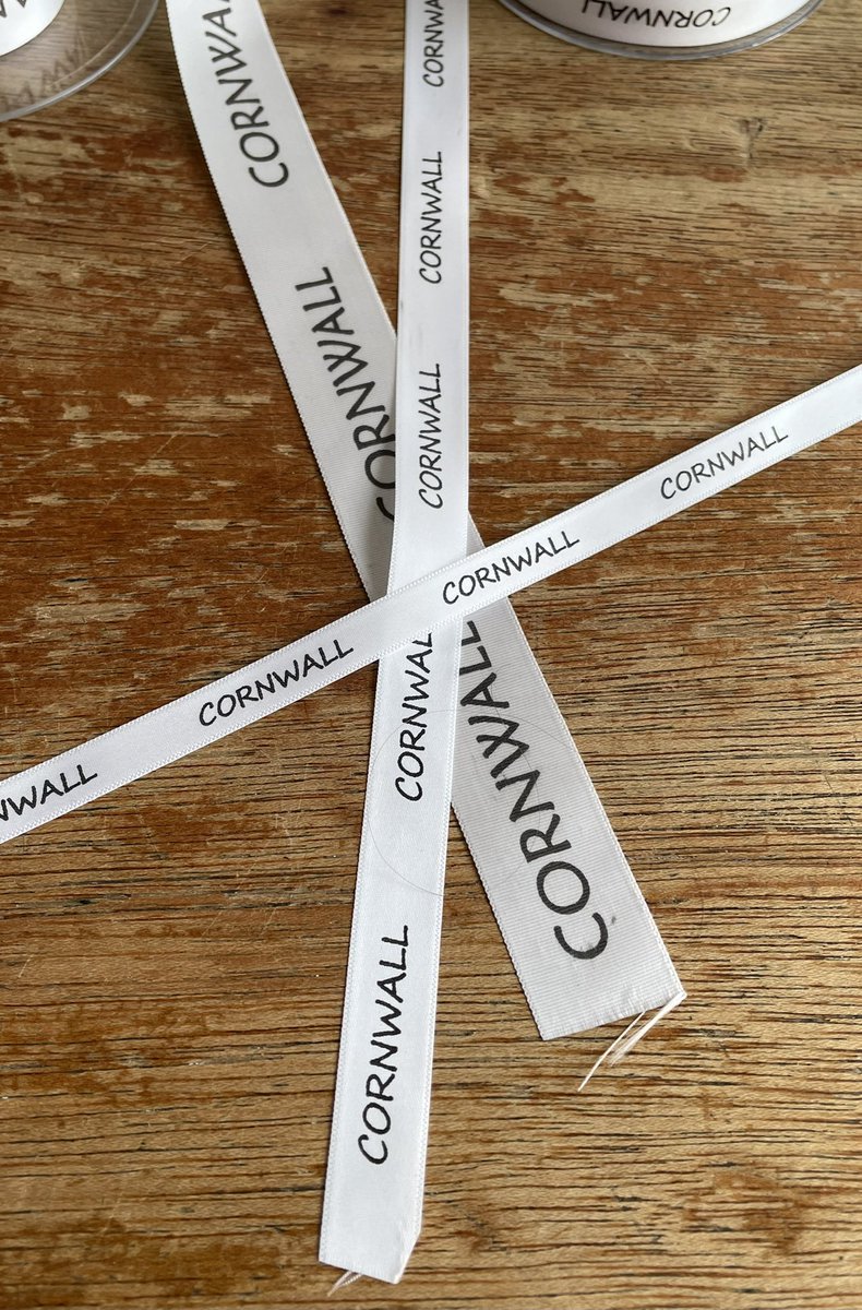 ButtonsBows6's tweet photo. Today we’re #highlighting some of our #ribbon - one has #Cornwall printed on it & comes in #3 #widths - the other is the #Cornish #National #Tartan, in #2 #widths #haberdashery #shoplocal https://t.co/AanPeuurS4