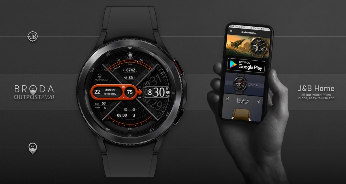 BrodaWatchFaces's tweet photo. Broda Outpost 2020 #watchface is now available on #GooglePlay ⌚😎

you can download it using our J&amp;B Home app 😁👍
https://t.co/UYyoRBZo1y

direct app link 😇
https://t.co/Lo9TUe2BxC

#Samsung #GalaxyWatch #GalaxyWatch4 #smartwatch #clockface #dialface #googlestore https://t.co/JczQsS8lQu