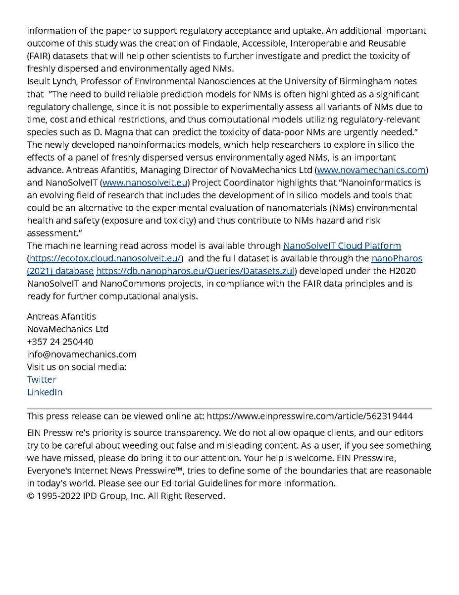 NanoSolveIT H2020 EU Nanoinformatics Project tweet media