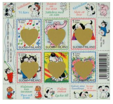 Writing up my latest thematic article and I came across these wonderful Valentine stamps issued in Finland in 1998. I've not seen stamps with a 'scratch' feature before. Anyone got more examples to share? #philately #timbre #collectstamps #valentinesday #finland