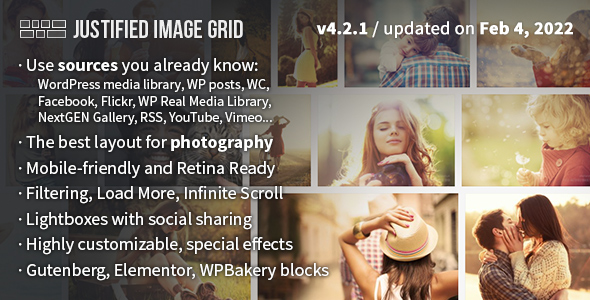 TheFirsh's tweet photo. An update is out for Justified Image Grid with Gutenberg and Elementor blocks! Check it out: https://t.co/Hw4gv1vR69 #WordPress https://t.co/c6NCvJFHgp