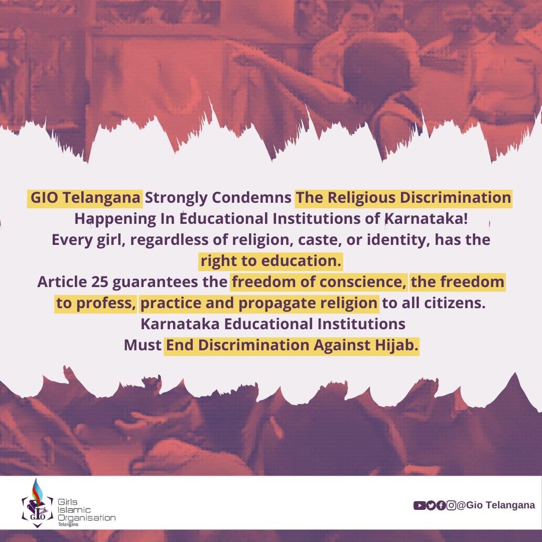 rimsha_fari's tweet photo. “We are asking for our fundamental rights and nothing else. The college is trying to portray us in a bad light for demanding our rights. We are not allowed inside the college till we fall in line. It has been 20 days, and they have marked us absent.”

#HijabisOurRight https://t.co/NINVp7SLRL