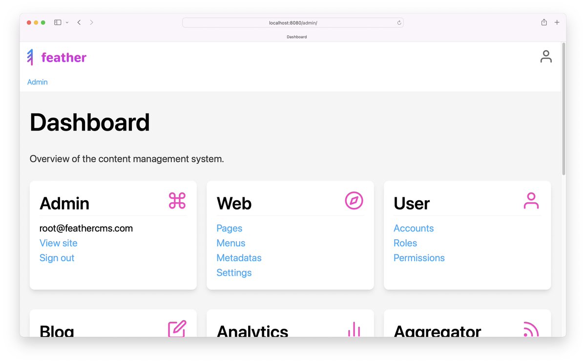 tiborbodecs's tweet image. The dashboard icons are back! 🖤

#SwiftLang #codevapor #HTML #CSS #FeatherCMS