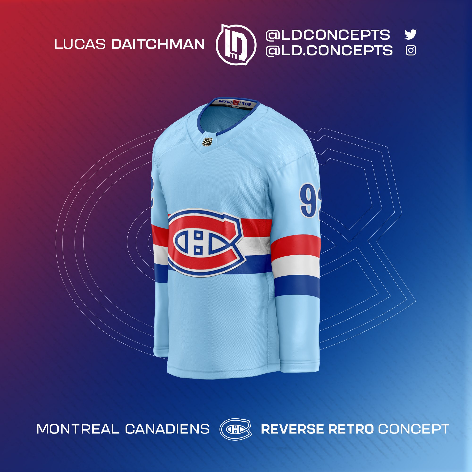 Habs 2022 Reverse Retro jersey swap 