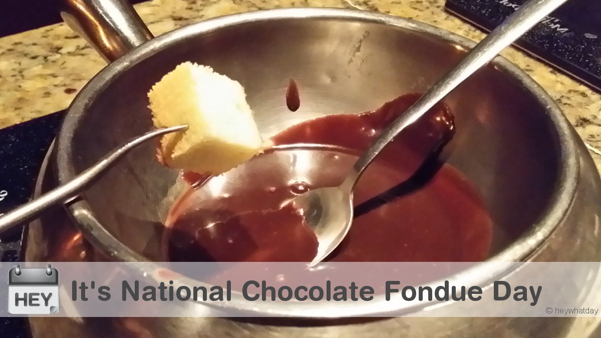 It's National Chocolate Fondue Day! 
#NationalChocolateFondueDay #ChocolateFondueDay #Fondue
