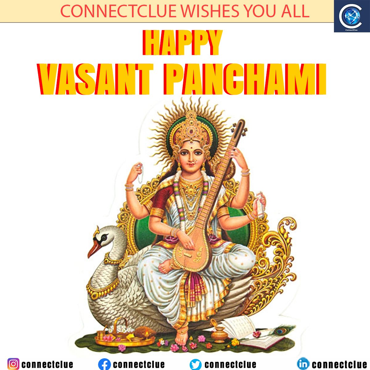 ConnectClue's tweet photo. Happy Vasant Panchami to all of you!🌸

#connectclue #VasantPanchami #VasantPanchami2022 #vasantpanchmi #VasantaPanchami #Vasant_Panchami #RetweeetPlease #Retwett https://t.co/RuIWzadVoB