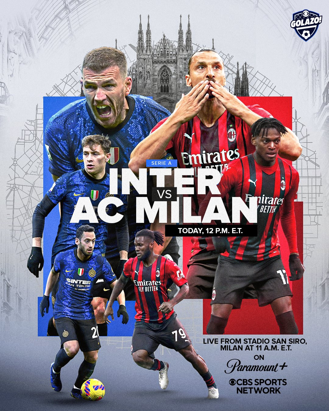 CBS Sports Golazo ⚽️ Twitter: "A rivalry like no Milan vs. AC Milan. The Derby Madoninna. 🍿 Drop your predictions. 👇 https://t.co/yNsRG3TEem" / Twitter