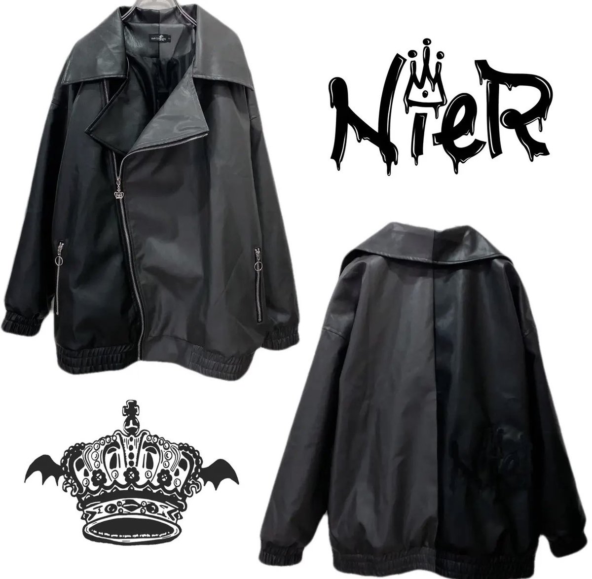 NieR_tokyo's tweet photo. 🎁本日〆切プレゼント企画🎁

【BLACK×GRAY TWO-TONEライダースジャケット】

🎁3名様にプレゼント🎁　

ユニセックスアイテムです🐰

◼応募方法
フォロー(@NieR_tokyo) &amp; RT
◼締切〆  本日24時

※鍵垢の方も対象内です。
是非ご参加ください🙇‍♂️🙇‍♀️ https://t.co/HDOskyjAie