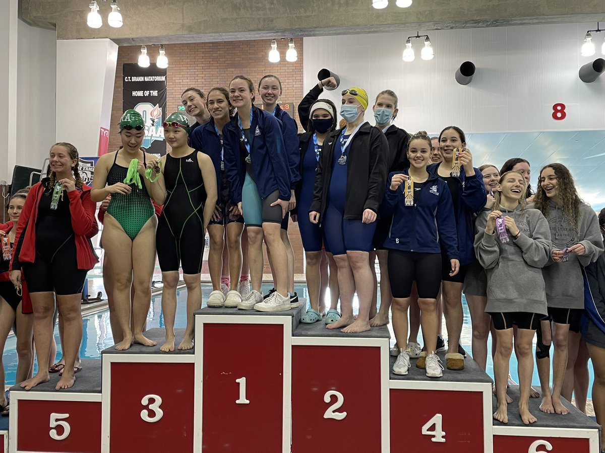 MissKear_K3's tweet photo. Starting #JVChamps2022 off right!!💪🏼⚓️💙 #GoBoats #MedleyRelays #200FR @HHSswim @coachmal1 https://t.co/LKK1rln4FI