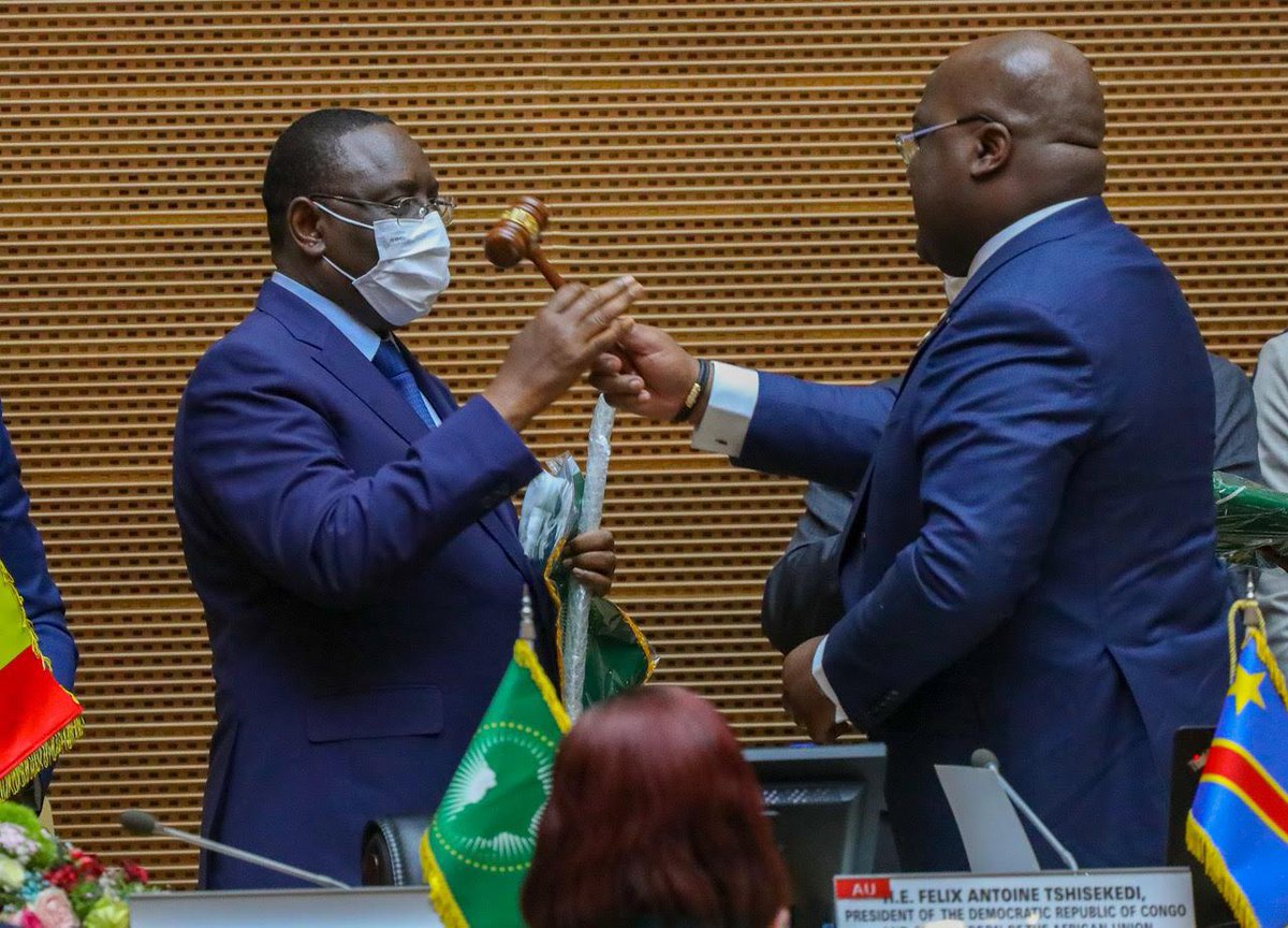 During the 35th Ordinary session of the <a href="/_AfricanUnion/">African Union</a>, H.E. <a href="/Macky_Sall/">Macky Sall</a>, President of #Senegal has been elected new Chairperson of the African Union for the year 2022. He replaced President Felix Tshisekedi of #DRC, Chairperson for the year 2021.
#AUSummit2022 
#AUSummit