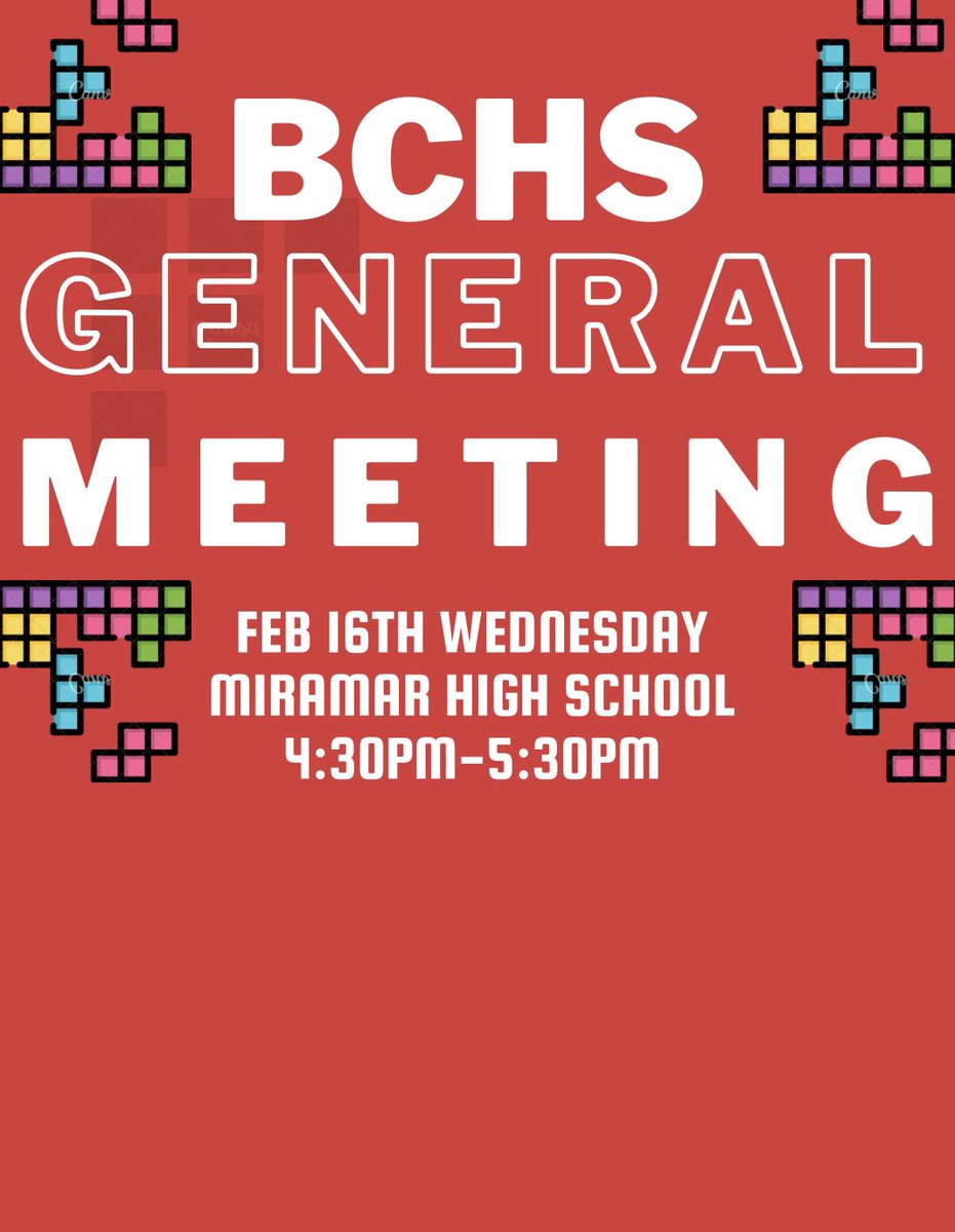 Our general meeting for this month is February 16th be sure to save the date ❤️‼️