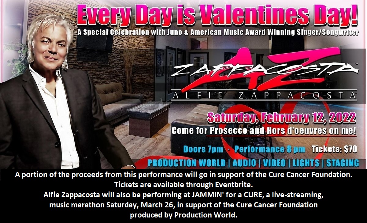 SPW_gear's tweet photo. Production World is pleased to host Juno award-winning and Platinum artist,  Alfie Zappacosta on Saturday Feb 12 for "Everyday Day is Valentine's Day, an intimate night of music. Seating is limited. Tickets at Eventbrite. https://t.co/H6PV2bTOAT... https://t.co/0FPrLJ6f2j