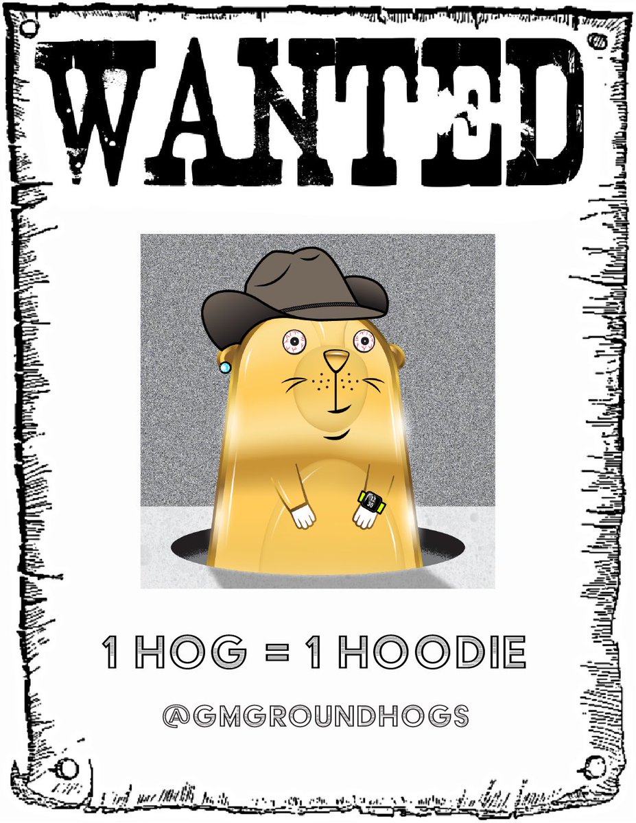 jason_worme's tweet photo. WANTED! There’s a red-eyed, iced out, all gold everything @gmGroundhogs on the loose! 1Hog=1Hoodie from @featurelv https://t.co/XaVz1E7nCg