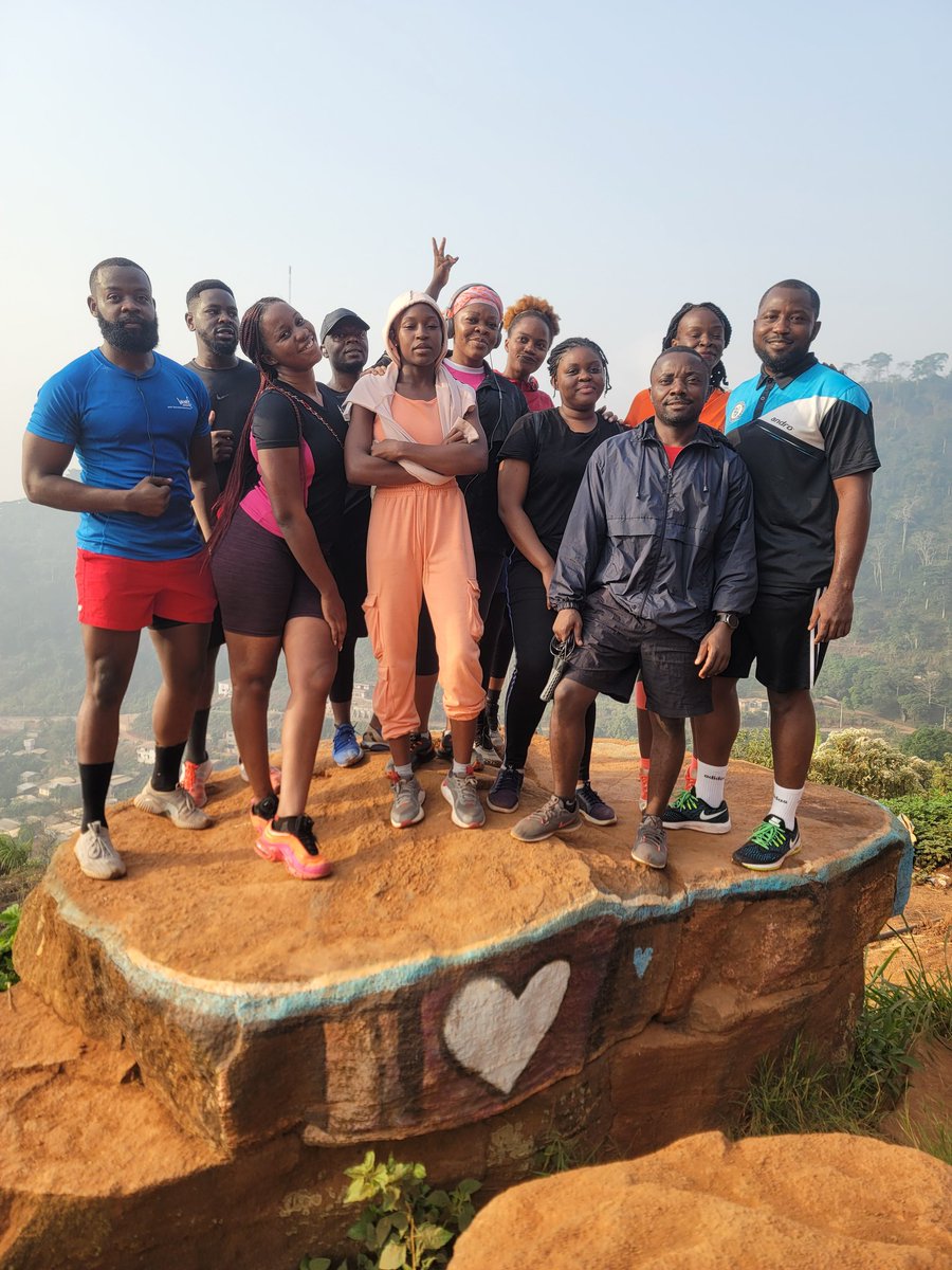 CFonsho's tweet image. Saturday grind...best moment of the week! Today: Mt Febe track, Y'de. With @SardineEpicee17, @tezoabanda, @TaniiaNDE, Karl, Mich, @salahkimmie,   Laure, @PascalNfor, Neh &amp;amp; @elvis_enyih.