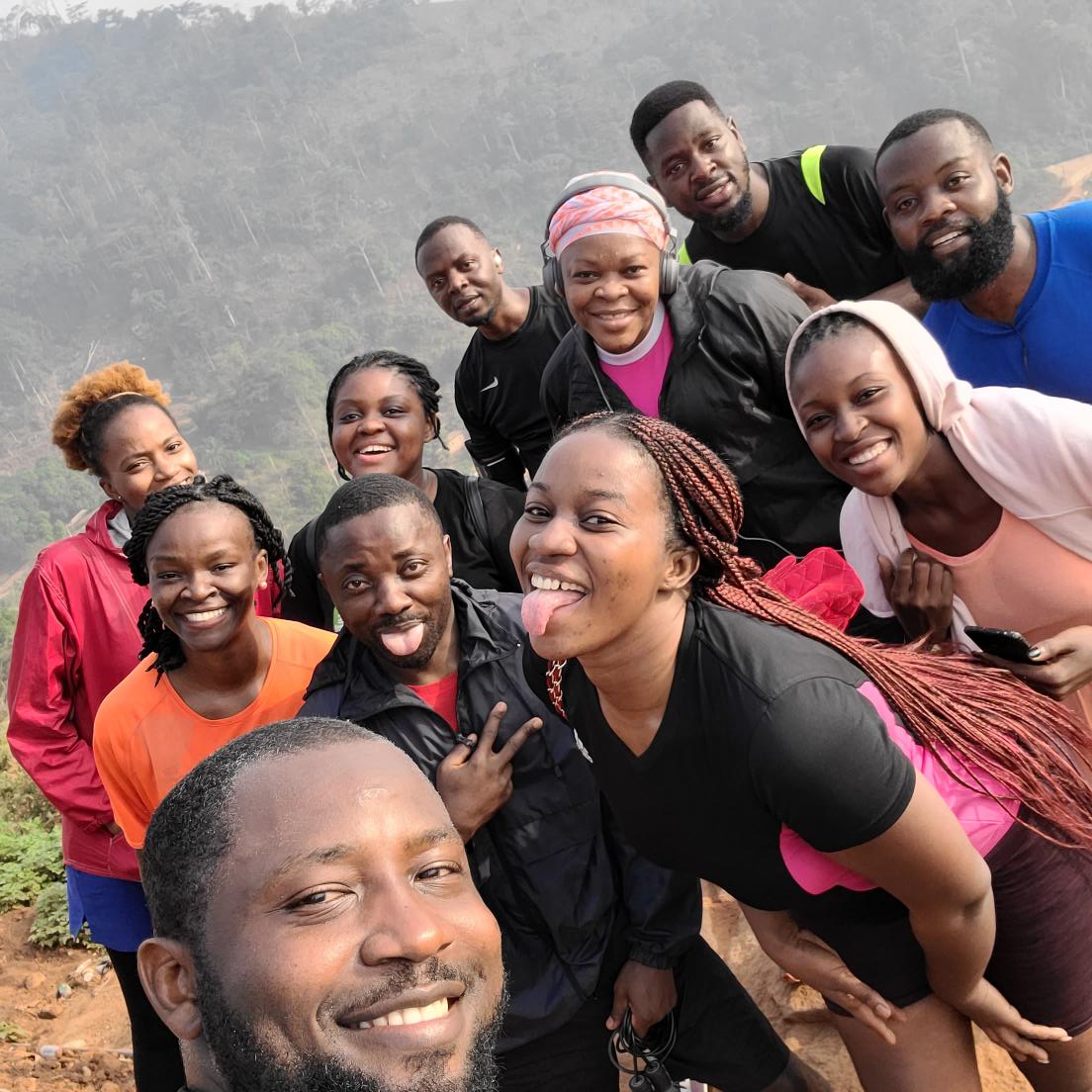 CFonsho's tweet image. Saturday grind...best moment of the week! Today: Mt Febe track, Y'de. With @SardineEpicee17, @tezoabanda, @TaniiaNDE, Karl, Mich, @salahkimmie,   Laure, @PascalNfor, Neh &amp;amp; @elvis_enyih.