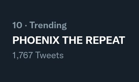 its_Morissette's tweet photo. LOOK: We are now trending at 10th spot and we're road to 2k tweets!

PHOENIX THE REPEAT
@itsMorissette https://t.co/dExo3WH1s9