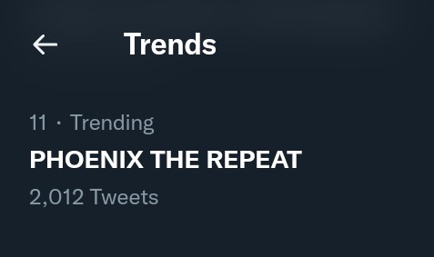 MOWIEnatics_OFC's tweet photo. Trending no. 11 ♡

PHOENIX THE REPEAT
@itsMorissette https://t.co/lcpiA3qy5D
