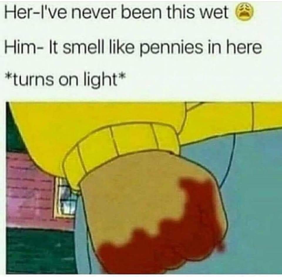 GGthabawselady's tweet photo. Lmao this is funny! I got a weird humor. Smells like pennies #periodpain #ironclub https://t.co/NXKwcHo6j5