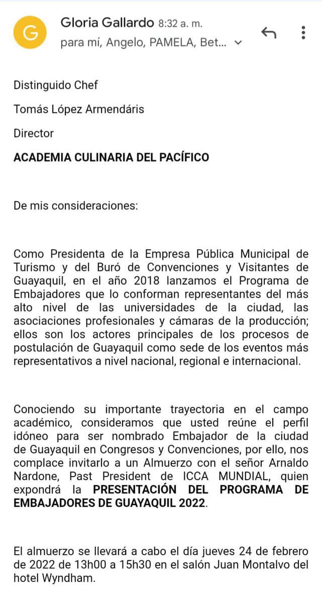 Nuestro presidente y director general @tomlopez_ ha sido seleccionado para ser nombrado Embajador de la ciudad de #Guayaquil. 

Felicitaciones!!!