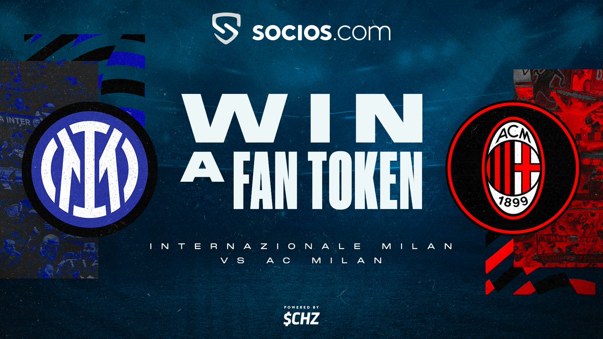 ⚽1 Goal = 3 Fan Tokens⚽

For every goal scored during the Derby della Madonnina we'll be giving away 3 Fan Tokens.

To Enter:
✅Follow
✅Reply / $INTER or $ACM
✅Retweet

#BeMoreThanAFan