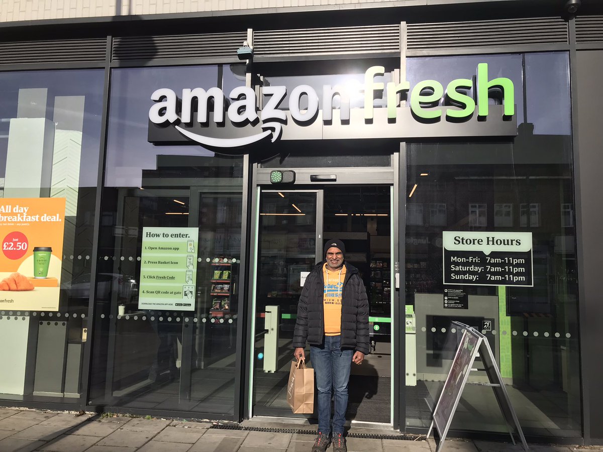 Just walking out of Amazon Fresh #justwalkout