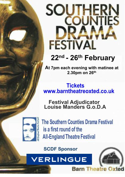 We are gearing up for a great Southern Counties Drama Festival when 15 adult and junior groups perform one-act plays and compete to go on to the next round. Do come and support them. 22/02 – 26/02 scdfatbarn@btinternet.com 01959561811 barntheatreoxted.co.uk/scdf.html  #BarnOxted