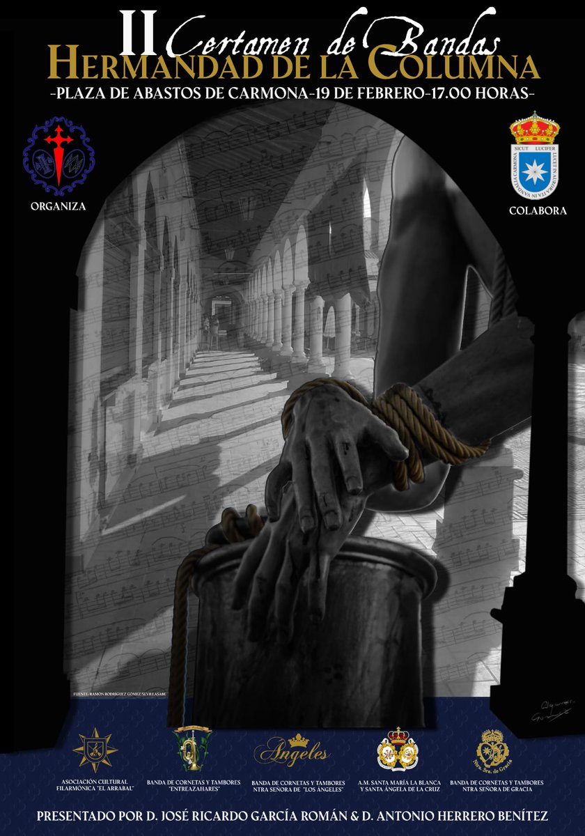 🔵CARTEL ANUNCIADOR DEL II CERTAMEN DE BANDAS DE LA HERMANDAD DE LA COLUMNA🔵

En la mañana de hoy ha sido presentado el cartel realizado por Alejandro Gómez Rodríguez para el II certamen de bandas de Nuestra Hermandad.