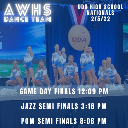 We will be competing again today with all three of our routines! 💙🤍 Go Generals! 💙🤍