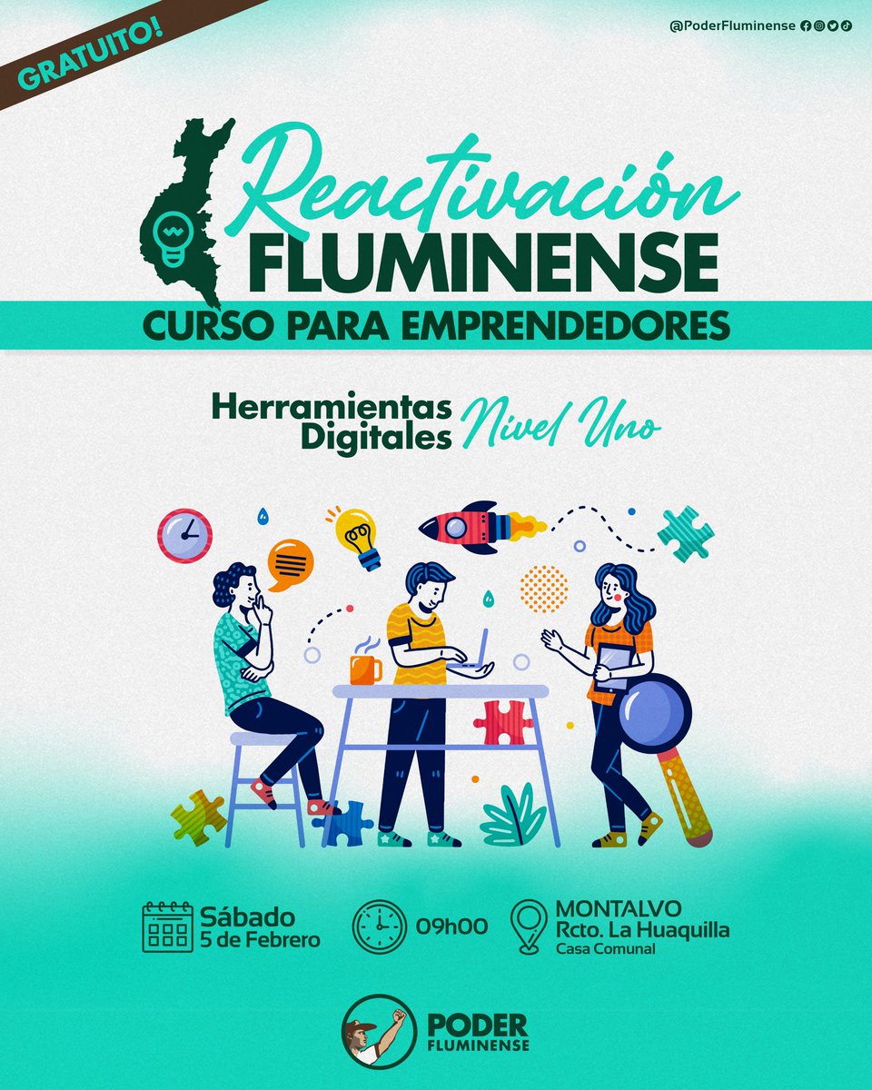 TROYA_Marco's tweet photo. 💪#PoderFluminense #MONTALVO
#CursoGratuito para emprendedores: nuevos negocios, dueños de restaurantes, venta de ropa, bisutería, pastelería cualquiera que desee aprender del #MundoDigital📲 para sacar el mayor provecho🙌 y subir sus ventas📈💵
El Poder fluminense es su gente!💚 https://t.co/RSemkm9ert