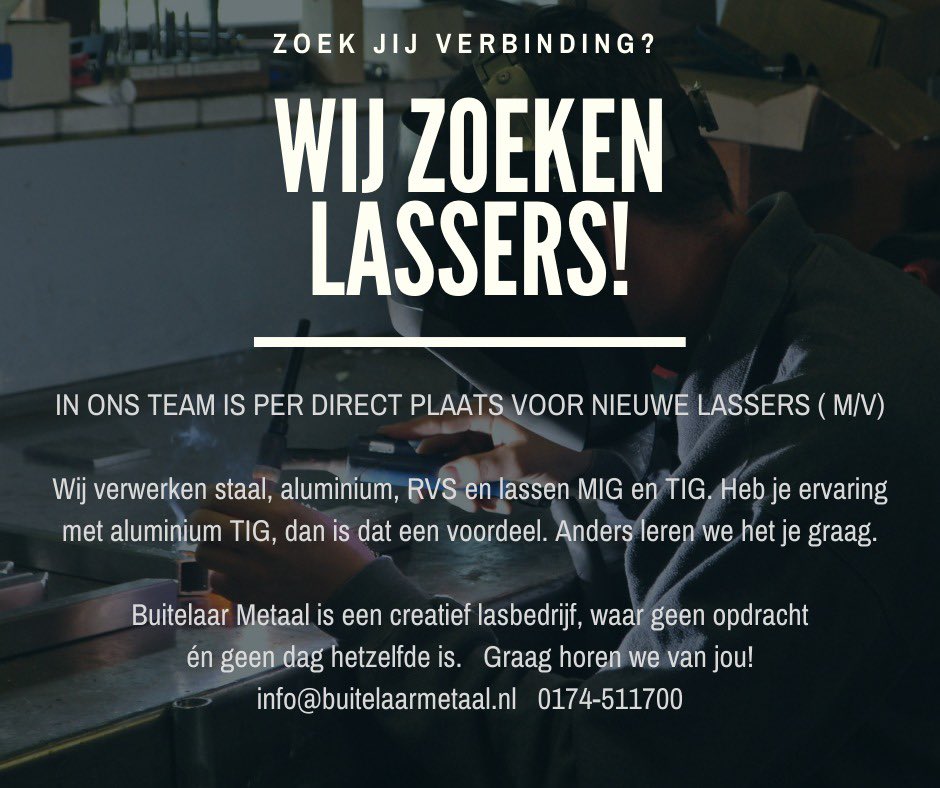 Op zoek naar een las-tig e baan ? Check onze site voor meer info of inspiratie :)