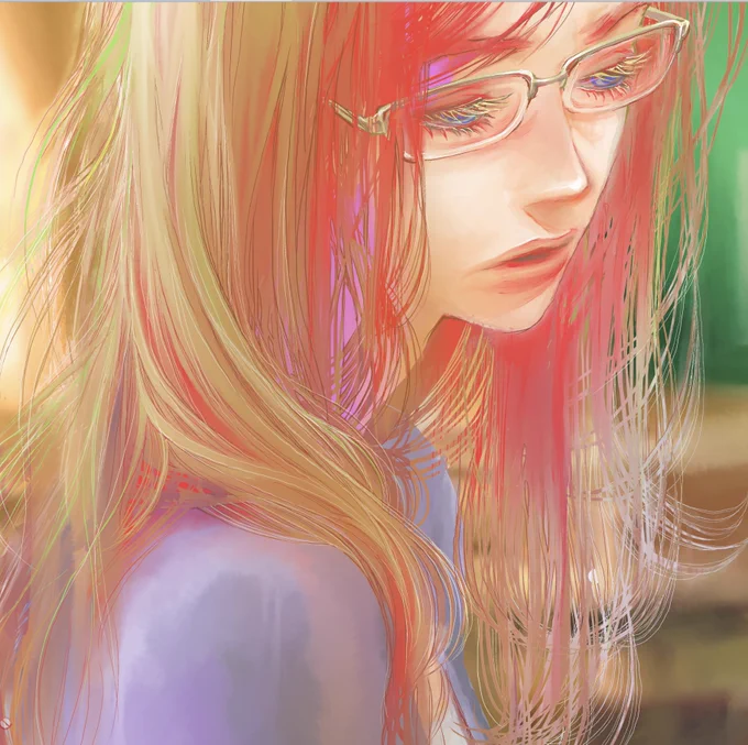 髪の毛を自分史上最高細かく描いたので、世に出たら手に取って間近でご覧いただけると幸甚。 