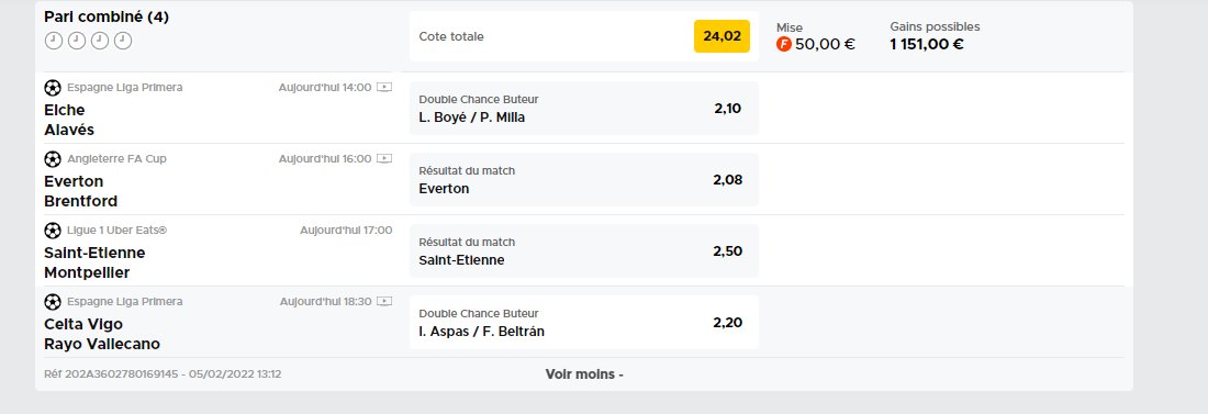 Papa_rieur's tweet image. J'offre 151€ a une personne si ce ticket passe 
Pour participer RT et follow 
TIRAGE DEMAIN si ca paye