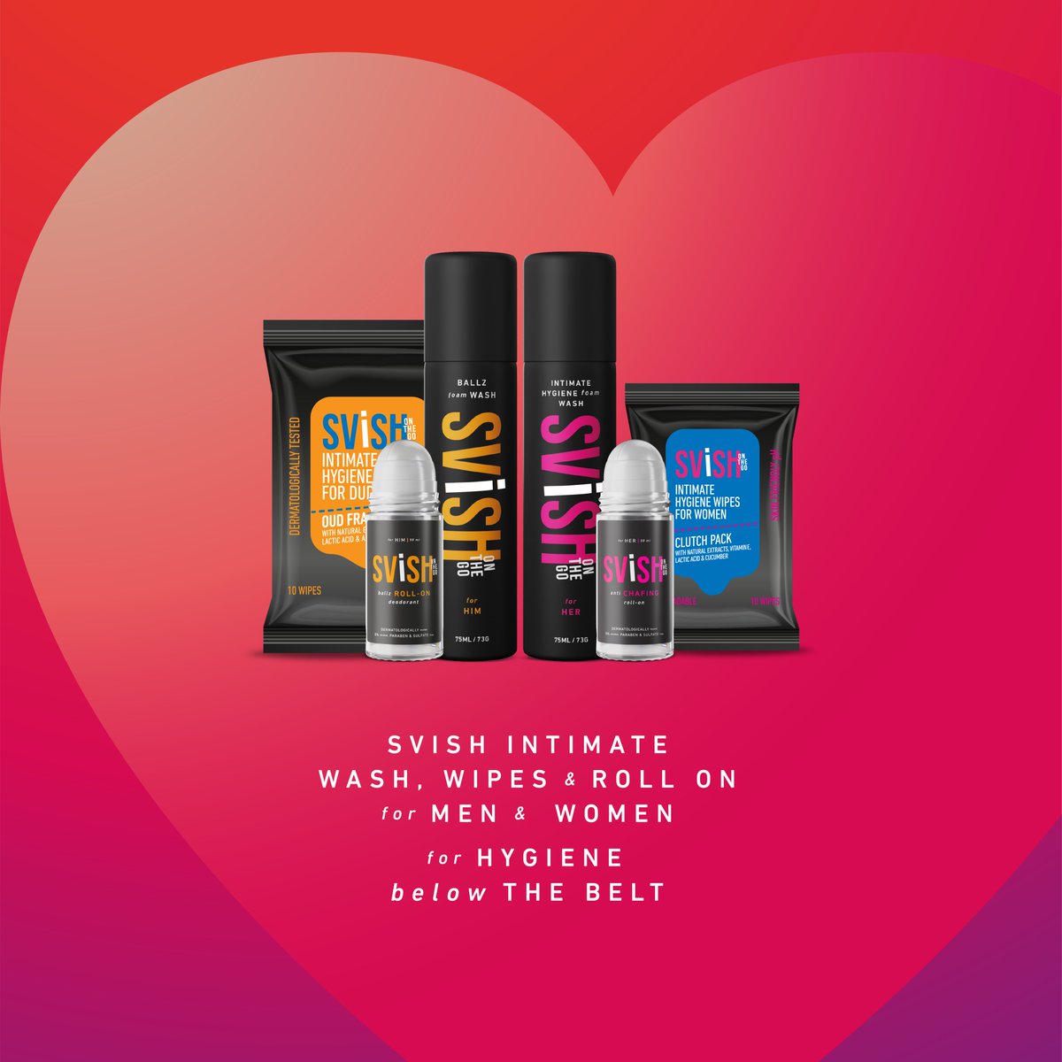 SvishOnTheGo's tweet photo. This February, it's about to go down!! Wash, wipe, and roll on down south to have a splendid time! Don’t let smell play spoilsport on your gala time, get the Svish below the belt intimate hygiene range! 

#FebEffinFab #BelowTheBelt #WashWipeRoll #SvishKaroAageBado #Svish https://t.co/z2tsvcstp8