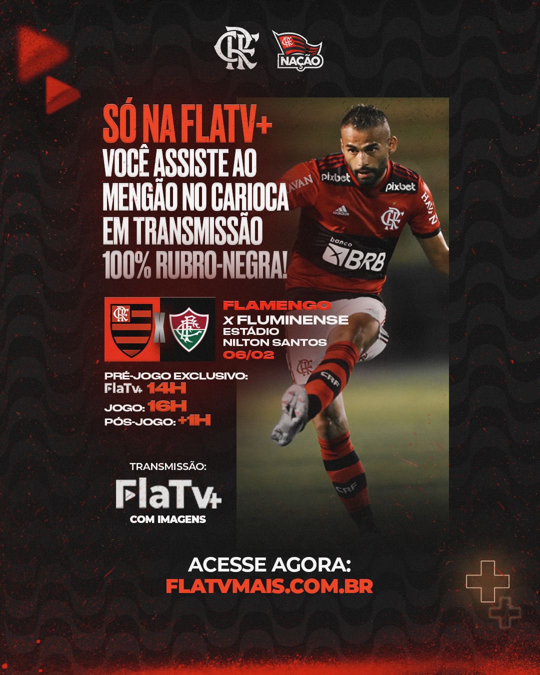 Flamengo on X: É hoje, Nação! O Mengão enfrenta o Fluminense, às