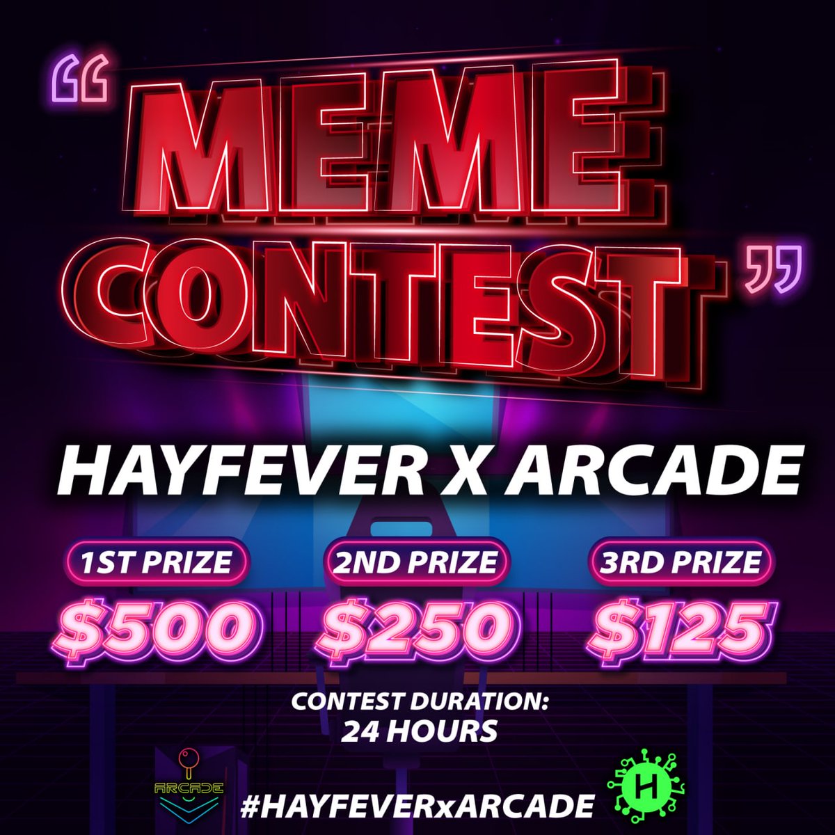 ArcadeEth's tweet photo. 🟣🟠🔴🔵🟡🟢
#memecontest
Cool prices to be won $$$❗

Check out the TG and win
Community decides the winners

#HAYFEVERxARCADE

@HAYFEVERTOKEN
@AngelsDefi https://t.co/IhkVCwqW39