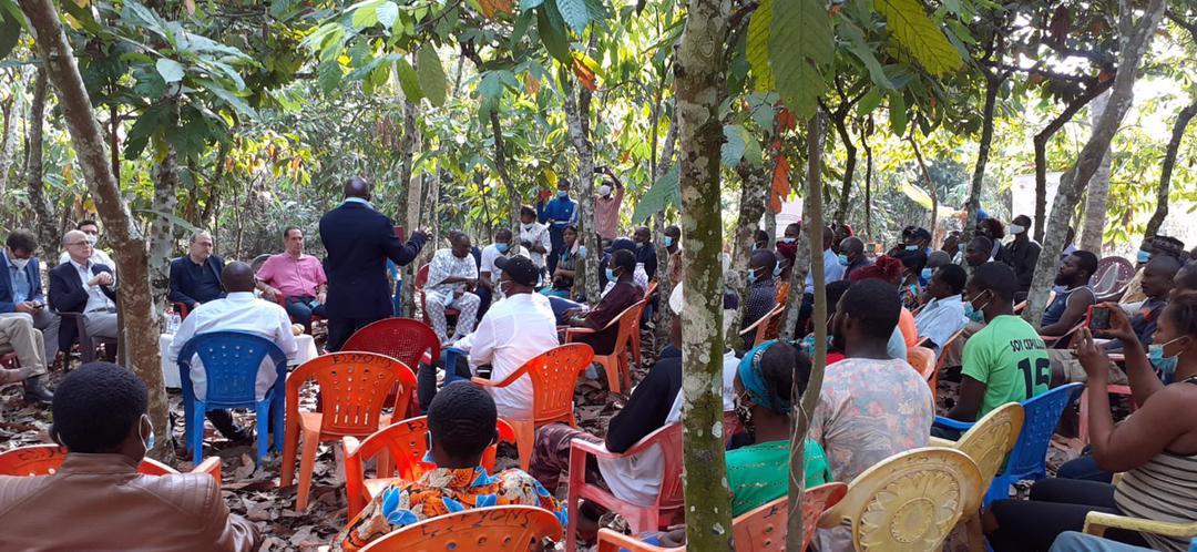AFD_France's tweet photo. #Cameroun Rencontre avec les jeunes et femmes exploitants agricoles bénéficiaires de 3 prog. #AFOP, #ACEFA et #TRANSFAGRI. Emblématiques de notre action dans le secteur rural, ils agissent sur 3 piliers : #Formation, insertion et accompagnement technique &amp; financier
@ChrisGuilhou https://t.co/KqOlPawDoA