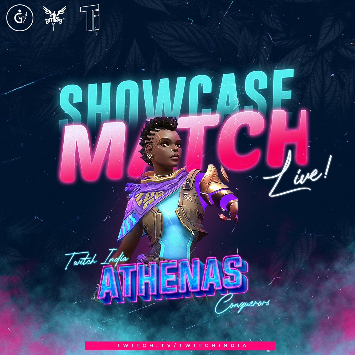 And we're LIVE! Join the Showcase Match for the Twitch India Conquerors: Athenas VALORANT tournament and get a taste of the action that awaits you starting next week. 

Tune in: twitch.tv/twitchindia

<a href="/TwitchTVIndia/">Twitch India</a> <a href="/EntrareEsports/">Entrare eSports</a> #gaming #esports