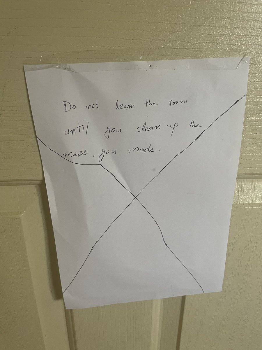 My 6 year old girl made me write this rule for her younger brother. And mohib is following it seriously!