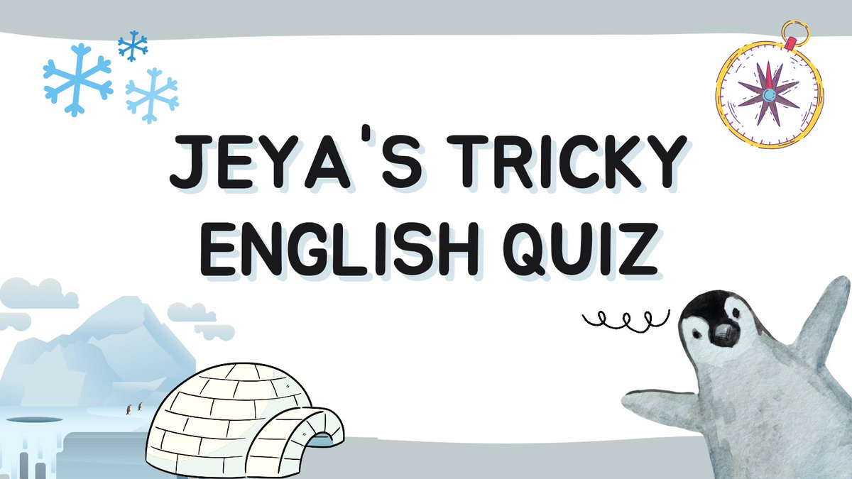 JEYA'S TRICKY ENGLISH QUIZ 🙉✨

Karena aku masih ngerasa sering blunder nulis English word yang ada double letternya dan aku tidak mau struggle sendiri, mari kita jadiin quiz 😆

Ayo cobain quiz yang aku buat ini, kamu dapet score berapa? 🥳
forms.gle/ZDibsL7QGDHVmj…