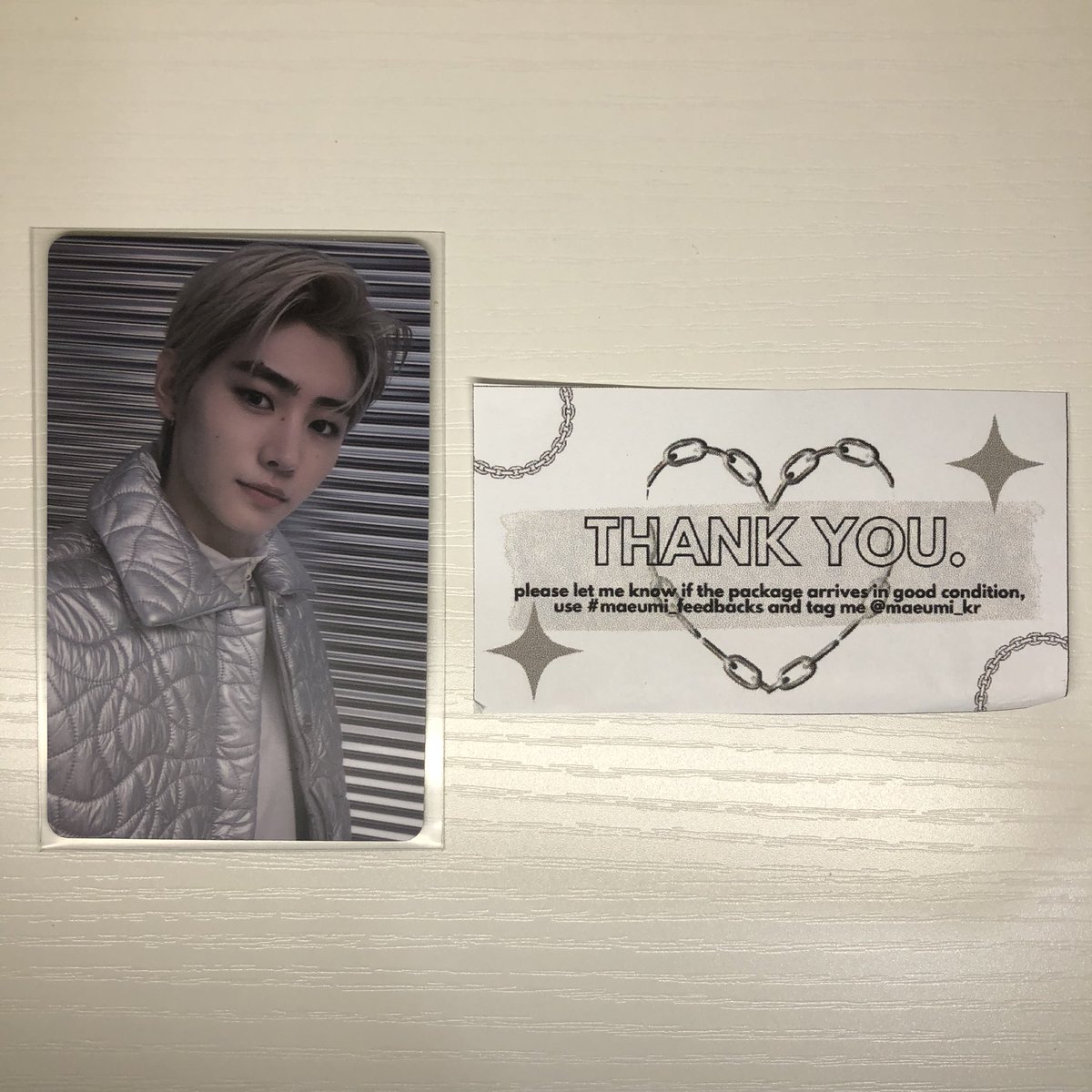 strawberrysday's tweet photo. thank you for packing sunghoon safely @maeumi_kr #maeumi_feedbacks 🤍 https://t.co/y4CYcTS5we