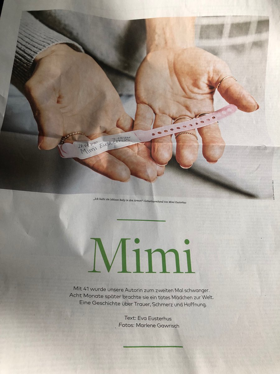Meine Kollegin Eva Eusterhus hat ihre Tochter tot zur Welt gebracht. An manchen Stellen kann man diesen Text kaum weiterlesen - gerade, wenn man selbst Kinder hat. 

Doch dann sind da auch Momente der Zuversicht, Neuanfänge. 

Sehr berührendes Titelthema <a href="/weltamsonntag/">WELT AM SONNTAG</a> <a href="/welt/">WELT</a>