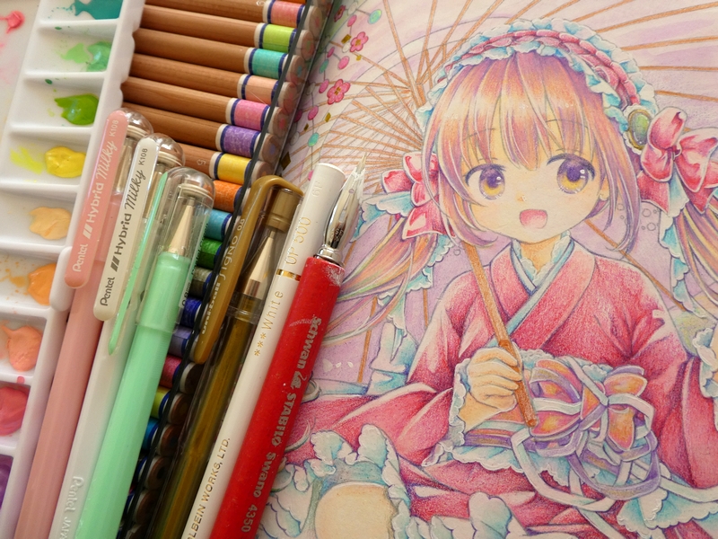 ofukusuke's tweet photo. #ssイラストカラーリングブック より☆お正月に塗った物に少し加筆をして再完成です💕今回の使用画材はジェッソで下地作りしてから水彩+色鉛筆で塗ってみました(≧w≦)✨ #大人の塗り絵 #ぬりえ 
塗り方紹介ブログ⇒https://t.co/gFW4QOIhpZ https://t.co/CQiuVCNPVP