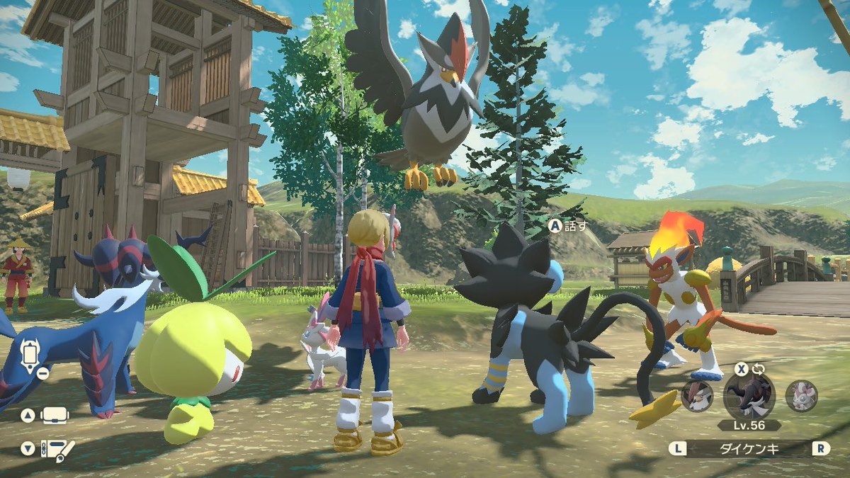 aoringo_suu's tweet photo. ストーリーはクリアした！！！
旅パ(二ーフィアが隠れてる)とエンディングパーティ

今までのポケモンと違う！ってなったけど
楽しかった！！！ https://t.co/ug1LudF0lq